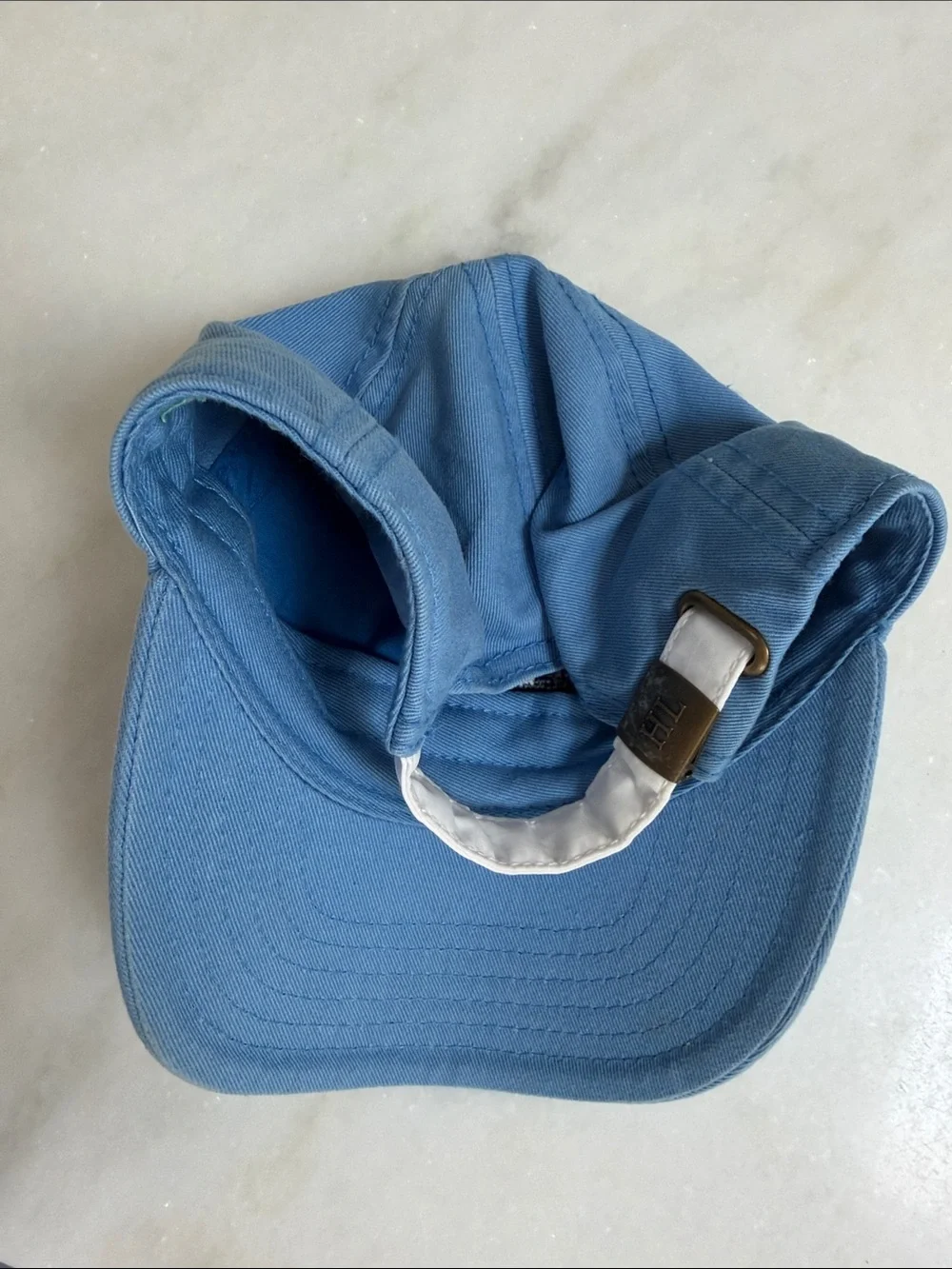 Light Blue Kids Baseball Cap with Red & Navy Plane Embroidery